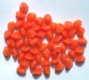 50 8mm Orange Marble Three Sided Bicone Beads